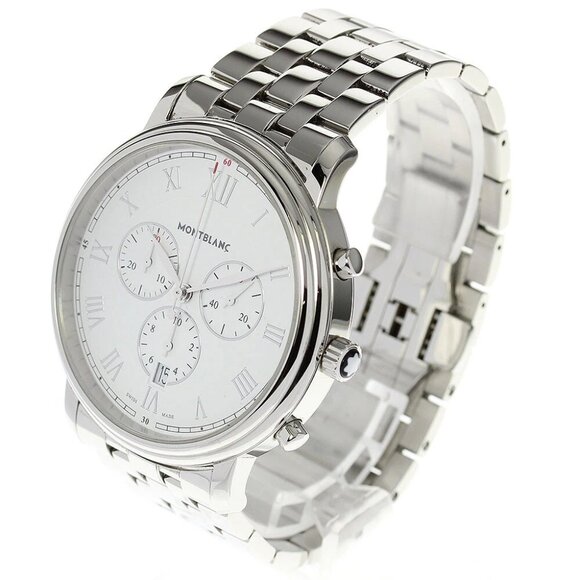 MONTBLANC Tradition Date white Dial Quartz Men's Watch - Picture 3 of 7